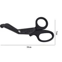 Kit Torniquete Tático Militar Kit Primeiros Socorros Tesoura Aph Ponta Romba Socorrista - B-preto - Visão 3