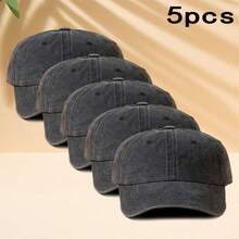 1pc Men's Solid Color Washed Casual Baseball Cap - Baseball Cap - View 5