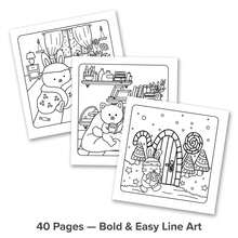 Fuzzy Hygge Bold & Easy Coloring Book 40 Pages, Kawaii Cute Animals Cozy Scenes, Stress Relief Activity For Kids Adults & Teens, Birthday Gift - Multicolor - View 2