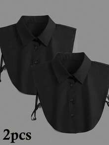 1/2pcs Detachable Fake Collar, Unisex Business Casual Versatile Sleeveless - Multicolor - View 6