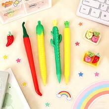 1 Set Portable Vegetable Series Stationery Set, Multi-Function Neutral Pen, Eternal Pencil, Highlighter, Back To School Student Gift - Multicolor - View 5