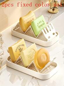 2/1pc Luxury Panda Stainless Steel Soap Holder, Household Countertop Draining Soap Box, Multi-Functional W-Shaped Layered Storage Rack, Wavy Rack Draining, Bathroom Kitchen Universal Soap Tray, Creative Drill-Free Soap Storage Rack, Multi-Compartment Partitioned Soap Storage, Minimalist Bathroom Soap Dish, Ventilated Quick-Drying Soap Holder, Practical Bathroom Soap Storage Rack - A - View 14