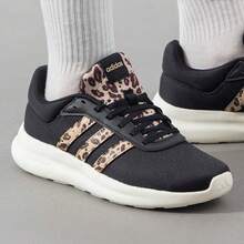 Adidas New LITE RACER 4.0 Women's Running Shoes, Lightweight And Comfortable With Shock Absorption - Black/Tan - View 2