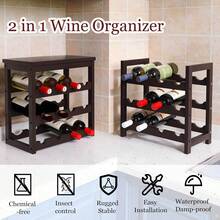 Freestanding Wine Racks & Cabinets - Brown - View 3