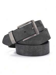 3pcs/Set Men's Designer Casual Belts, Metal Buckle, High-Quality Faux Leather Fashion Luxury Belts, Suitable For Daily And Formal Occasions - 3-piece Set (Black + Coffee + Khaki) - View 2