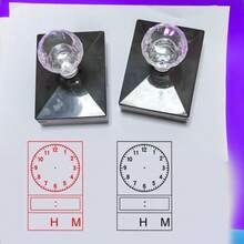 Hand-Writeable Clock Stamp For Time Recording, Educational Teaching Supplies, Clock Homework, Large Clock Stamp For Flashcards, Worksheets, Invitations And Time-Telling Activities - Crystal 4565 - View 5