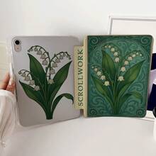 1件復古波浪邊格紋藍莓雙面對稱印花平板保護殼，相容 iPad PRO/AIR、、小米 Pad 5/6/7、華為 MatePad - 彩色 - 查看 6