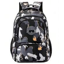 1pc Camouflage Print Fashion Backpack, Large Capacity Student School Bag, City Commute Travel Casual Laptop Backpack - Backpack - View 12