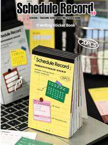 Schedule Tracking Stickers, Writable Daily Planner Stickers, Multi-Color Lined Memo Calendar Labels, Suitable For Daily Schedule Organization, Bullet Journal, DIY Photo Album, Office And Student Stationery Accessories - Reusable Sticker Book - View 1