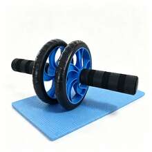 Non-Slip Dual Wheel Ab Roller, Comfortable Handle, Portable Abdominal Exercise Equipment, Suitable For Abdominal And Full Body Core Muscle Training, Unisex Fitness Accessory, Suitable For Home And Gym Workouts (Includes Random Style Knee Pad) - Multicolor - View 6