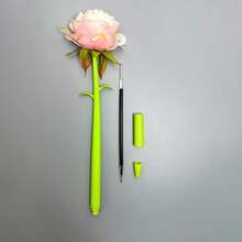 Soft Rubber Dewdrop Rose Ballpoint Pen, Creative Craft Pen, Office Small Gift, Holiday Gift, Ballpoint Pen - Multicolor - View 3
