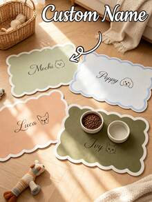 Personalized Pet Feeding Mat; Customizable With Patterns Or Names; Suitable For Dog Or Cat Food Bowls; Can Also Serve As An Indoor Floor Mat; Ideal For Daily Use By Dog Owners And A Perfect Gift For Pet Lovers. - Multicolor - View 1
