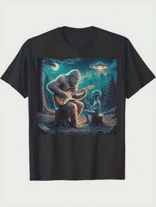 Men Sports Tees & Tanks - 黑色 - 查看 1