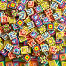 Bahan Mosaik Efek 3D Kaleidoskop Persegi 100/200g, Ubin Kaca Mosaik Multi-Pola Warna Gradien Dikirim Secara Acak, Cocok Untuk Dekorasi Rumah, Dinding, Kolam Renang, Inlay Tangga, Lanskap, Seni dan Kerajinan Tangan, Kerajinan Liontin Perhiasan - HFK-1 - View 5