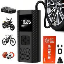 Portable Tire Inflator 150PSI Car Tire Air Compressor, Wireless Vehicle Tire Inflator With Pressure Gauge And Led Light - Auto Shut-Off Electric Air Pump, Suitable For Cars, Motorcycles, Bicycles, Balls 7.4V 1500mAh - Wireless - View 12