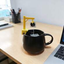 1pc Mini Crane Shaped Tea Bag Holder, Reusable Cup Rim Anti-Drop Hook, Suitable For 3-5mm Thick Cup Walls, Practical Tea Brewing Tool, Perfect Gift For Tea Lovers, Home Office Travel - Multicolor - View 4