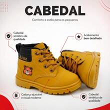 Bota  Menino e Menina Botinha 18 ao 25 - Amarelo - Visão 4