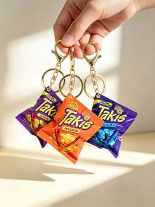 6/3/1pc Creative Realistic Potato Chips Snack Bag Keychain Pendant - Multicolor - View 2