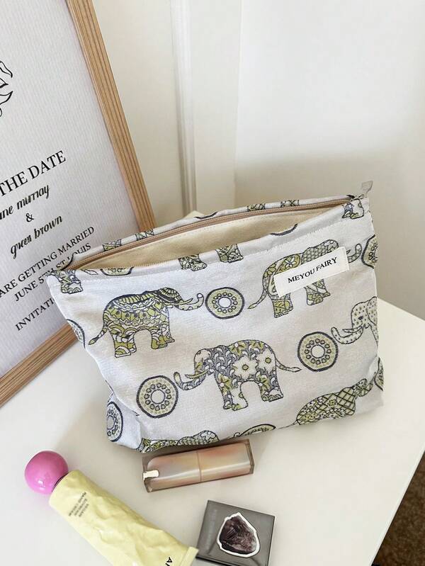 AGG Makeup Bag | Cute Travel Bag | Vintage Cosmetic Storage Box | Suitable For Makeup Brushes, Skincare Products And Gel Nail Polish Travel Toiletry Bag - Perfect Gift For Girls, Friends For Birthday, Wedding, Party And Other Occasions; Makeup Supplies, Makeup Tools, Storage Bag | Travel Supplies