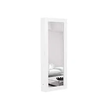 Wall Mounted Ironing Board With Storage Cabinet,Built In Ironing Board & Folding Support Frame, Wall-Mounted Mirrors For Home, Apartment & Small Spaces - 白色 - 查看 4