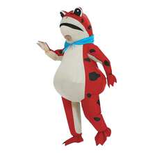 1pc (Blower Not Included) Inflatable Adult Frog Cosplay Costume, Halloween Holiday Outfit, Adult Role Play Funny Performance Costume, Holiday Gift - Multicolor - View 8