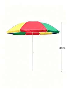 Colorful Spliced Outdoor Sun Umbrella, Multiple Sizes Available, Sun‑Proof And Rain‑Proof, Sturdy Umbrella Pole, Suitable For Multiple Scenarios Such As Beaches, Courtyards And Street Vending - A - View 10