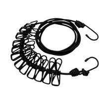 Portable Indoor/Outdoor Clothesline With Clips, Windproof And Anti-Slip, Nylon Perforated Rope, Suitable For Travel, Camping, Rental, Dorm, Hotel, Includes Storage Bag Set - Multicolor - View 16