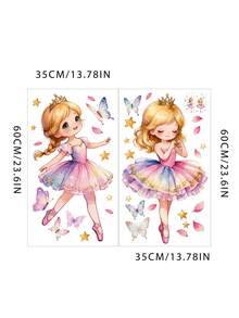 Stiker Dinding Gadis Balerina untuk Rumah, Ruang Tamu, Kamar Tidur, Studio Tari, Dekorasi Dinding Latar Belakang, Stiker Dinding Perekat Sendiri - MultiWarna - View 2