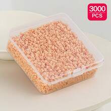 2.6mm Sundymot Fuse Beads, 3000PCS+ Brown G-Series Independent Packaging, With Small Square Box Storage, Anti-Spill, DIY Pendant Keychain, Jewelry Making Craft Materials, Graduation Season, Back To School, Christmas, Party Birthday Gift, Multi-Color 2.6mm Fuse Beads Bulk Refill Kit - 2.6mm Puzzle Beads - View 23