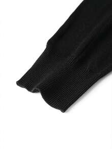 GRDR Men's Autumn/Winter Striped Slim Fit V-Neck Long Sleeve Sweater - Black - View 6