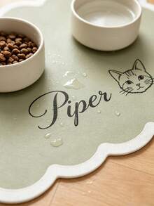 Personalized Pet Feeding Mat; Customizable With Patterns Or Names; Suitable For Dog Or Cat Food Bowls; Can Also Serve As An Indoor Floor Mat; Ideal For Daily Use By Dog Owners And A Perfect Gift For Pet Lovers. - Multicolor - View 4