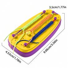 2-In-1 DIY Friendship Bracelet Making Kit, Includes 10 Pre-Cut Yarn Strings And 10 Braiding Cords, Can Be Edited Into Two Different Types Of Ropes, Suitable For Girls Aged 6-14 As Birthday Gift - Multicolor - View 11