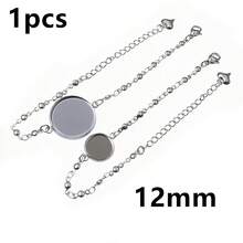 1 Piece 12-20mm Inner Size Crafts Stainless Steel Bangle Bracelet Cabochons Blank Base Tray Setting DIY Jewelry Making Accessories - Bracelet Display Stand - View 12