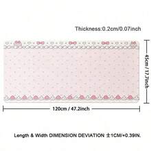 1pc Pink Bow Strawberry PU Leather Mouse Pad, Office Desk Mat, Computer Fast Typing Carpet Pad, Gamer Laptop Keyboard Desktop Mat, Cartoon Cute, Waterproof, Anti-Slip, Oil-Resistant - View 15