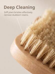 Wooden Handle Foot Brush, Deep Exfoliating Foot Cleaning Brush, Removes Dead Skin And Odor, Portable Shower Bath Foot Cleaning Tool, Suitable For Home SPA Foot Care - Multicolor - View 2