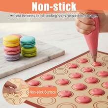 2pcs Silicone Baking Mats, Non-Stick Reusable Silicone Pastry Mats, Heat-Resistant Oven Baking Sheet Liners, Suitable For Making Macarons, Cookies, Bread, Pastries And Biscuits, Easy To Clean Baking Mats, Flexible And Durable Silicone Baking Accessories, Can Replace Disposable Baking Parchment Paper For Repeated Use, Home Kitchen DIY Baking Tools, Oven- Non-Slip Pastry Rolling Mats, Suitable For Home Baking Parties And Dessert Making, Microwave And Oven Dual-Use, Washable And Reusable Kitchen Baking Utensils, Suitable For Baking Enthusiasts - View 2