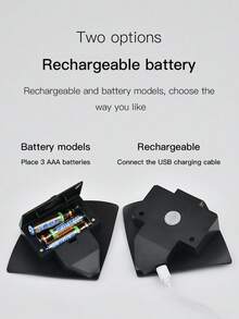 可充電魟魚造型感應夜燈，配備 1200mAh 電池與動態感應功能，適合婚禮或派對裝飾，生日或聖誕禮物佳選 - 彩色 - 查看 11