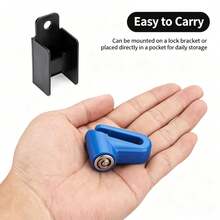1pc Motorcycle/Electric Bike/Bicycle Anti-Theft Disc Brake Lock, With 2 Keys And Mounting Bracket, 3 Colors Available - Multicolor - View 8