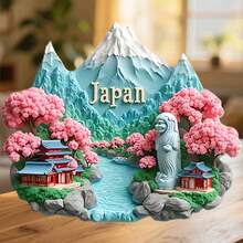 Fui's Blush Over Sakura Streams 與朱紅磁鐵神社，山間靜謐之歌與河流溫柔曲線交會，適用於家中所有金屬表面的紀念品 - A - 查看 7