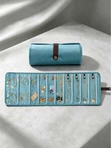 KYPHIREL 1pc Elephant Shaped Jewelry Storage Box, Gold Necklace Jewelry Box, Portable Travel Jewelry Roll, Matching Transparent Jewelry Roll - Multicolor - View 7