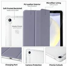 DANYCASE Soft Protective Case With Pen Slot, Compatible With Samsung A8 A9 A9+ S9/S9FE S10lite S9+, Semi-Transparent Matte Back Cover - Purple - Semi-transparent Frosted - View 3