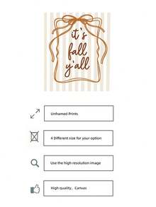 1pc Frameless Minimalist Fall Wall Art Dorm Gift - Multi-color - View 7