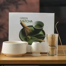 1/4/6pcs Matcha Whisk Set, Includes Matcha Whisk, Matcha Bowl, Sifter, Base And Spoon, Complete Tool Set For Making Matcha Latte, Ideal Gift For Matcha Lovers, 4 Colors Available, Japanese Tea Set - Multicolor - View 8