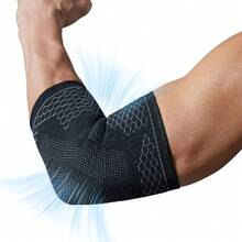 1pc Unisex High Elasticity Compression Tennis Elbow Sleeve, Breathable Arm Support Brace, Suitable For Golf Elbow, Multi-Sport Elbow Support, Suitable For Weightlifting, Basketball, Cycling And Gym Fitness - Black - View 4