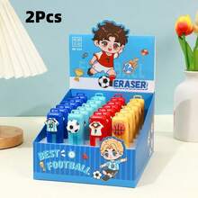 8PCS FIFA Football Theme Pull-And-Push Erasers, TPR Soft Rubber Material, Stretchable Erasers, Sports Style, Daily Writing Correction Niche Creative Stationery - Multicolor - View 11