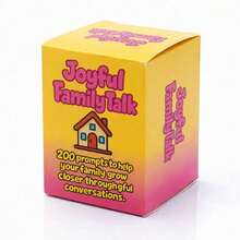 Happy Family Conversation Card Game 200 Topic Cards Help Family Members Get Closer Through Meaningful Conversations Family Friends Gathering Game Cards - Mustard Yellow - View 6