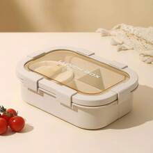 1pc Lunch Box With Utensils - Square Microwave Food Container, Hand Washable - Perfect For School Lunch, Kitchen Storage And Accessories, Suitable For Light Meals, Work, School, Outdoor Trips. Compartment Lunch Box - Multicolor - View 12