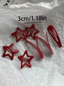 1Set/16pcsY2K Star & Water‑Drop BB Hair Clips, Sweet‑Cool Candy‑Color Oil‑Drip Small Bangs Side Clips, Versatile Daily Hair Accessories For Girls - Multicolor - View 8