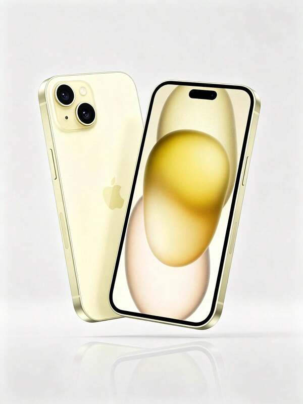 Apple IPhone 15 128GB Yellow, Dual ESIM,Refurbished Excellent Condition 5G Smartphone, Daily Communication Device, Office Work Mobile Phone, Entertainment Gaming Companion