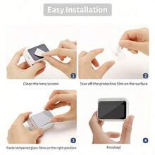 4pcs Default Pack Transparent Tempered Glass Screen Protector/The 360 Go Ultra Tempered Glass Action Camera Accessory - View 6
